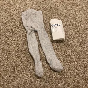 Grey and white toddler tights